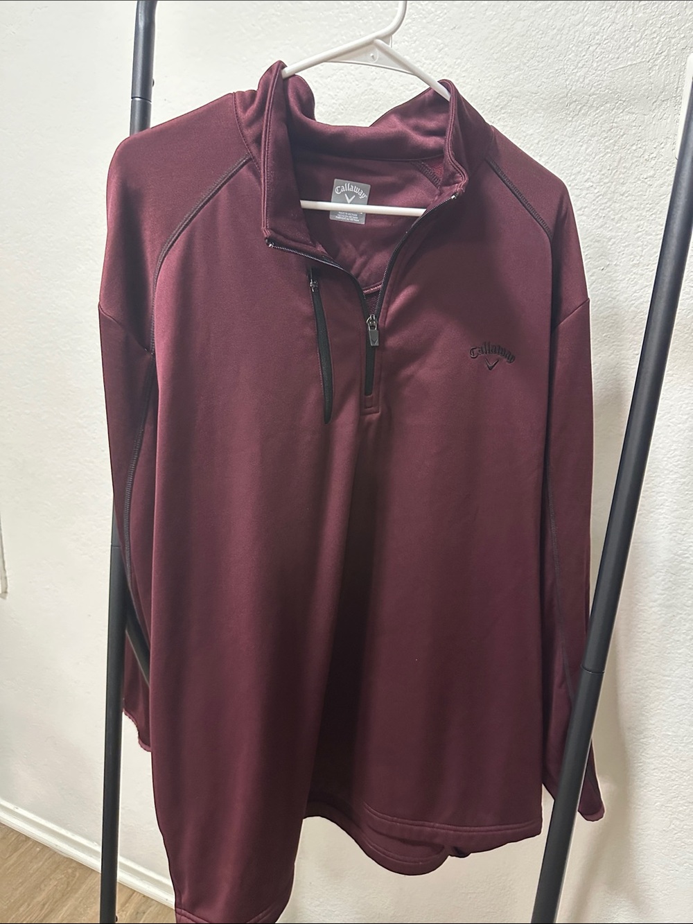 Callaway Burgundy Quarter-Zip Golf Pullover